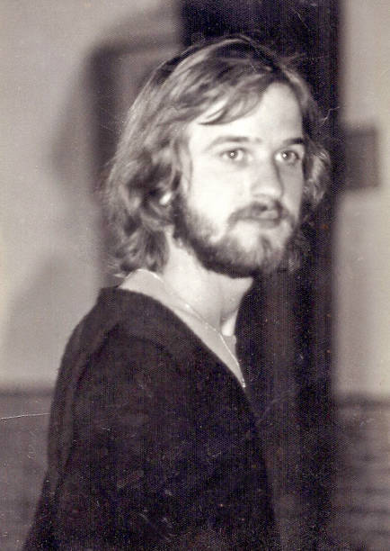 Retro seventies man stock photo