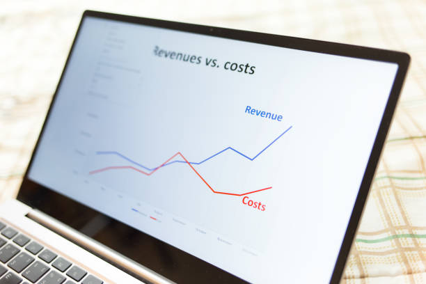 Revenue and costs stock photo