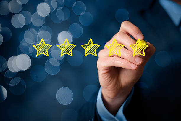 Review increase rating stock photo
