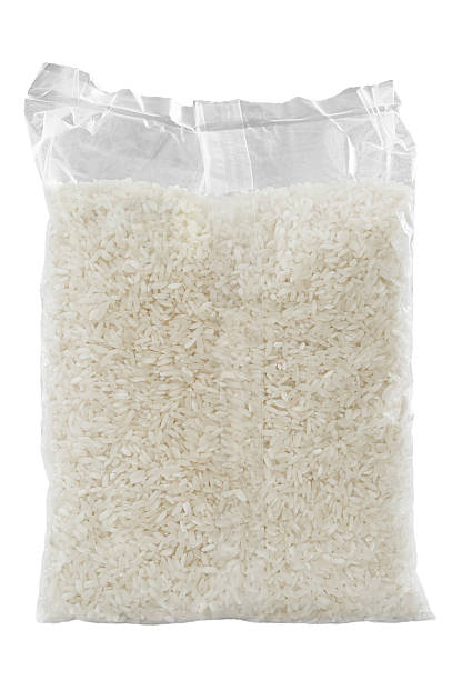Rice bag stock photo