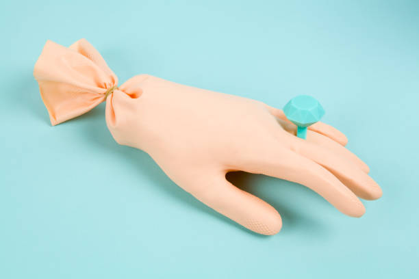 ring and balloon glove stock photo