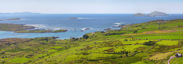 Ring of Kerry panoramic view stock photo