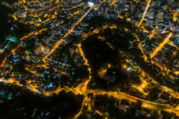 Rio de Janeiro Night cityscape stock photo