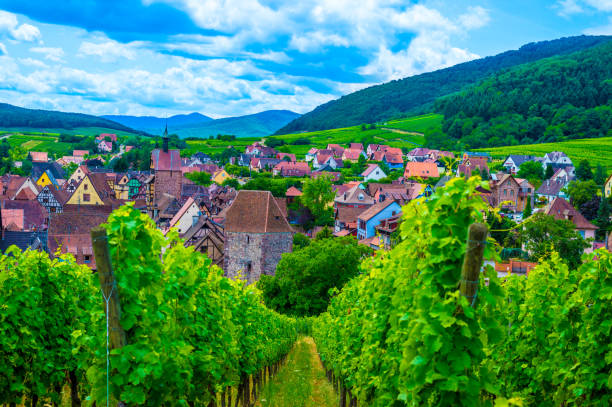 Riquewihr village, Alsace, France cityscape riquewihr stock pictures, royalty-free photos & images