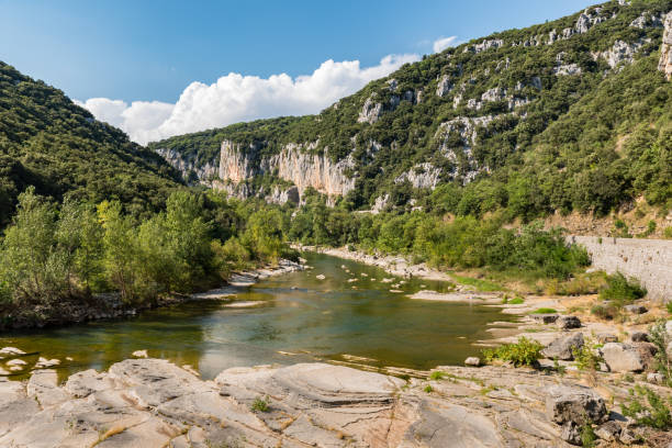 Rivers in the Cévennes Rivers in the middle of the Cévenols mountains cevennes national park stock pictures, royalty-free photos & images