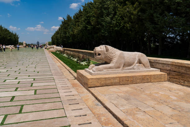 Road of Lions in Anitkabir, Ankara stock photo
