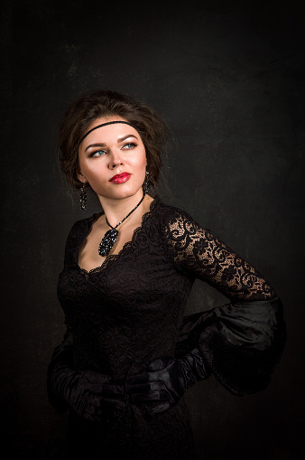 Roaring Twenties Woman Portrait In The Style Of Gatsby Low
