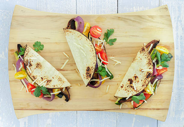 Roasted Vegetable Tacos stock photo