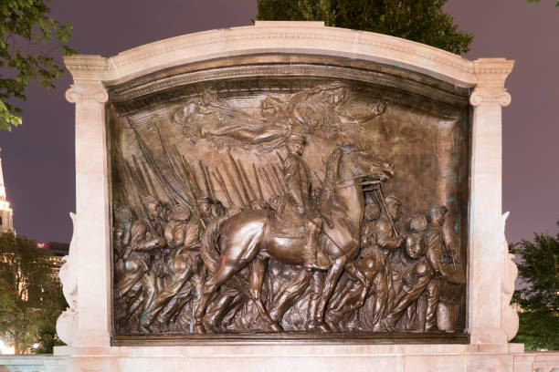 Robert Gould Shaw and the 54th Regiment Monument stock photo