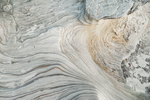 上から、オーストラリアの海岸の奇岩 - 岩層 ストックフォトと画像