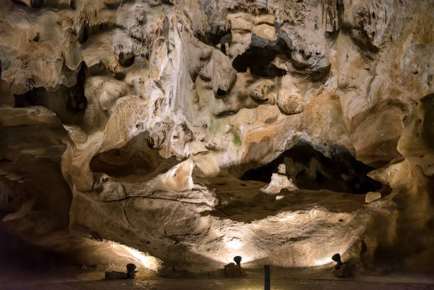 rotsformaties in de cango grotten bij oudthoorn - cango stockfoto's en -beelden