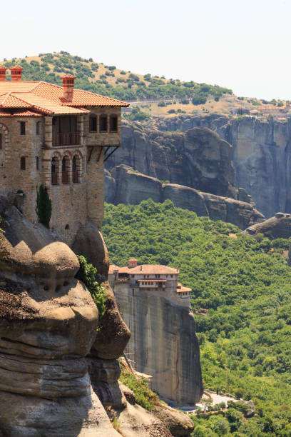 Rock monasteries Meteora - Greece stock photo