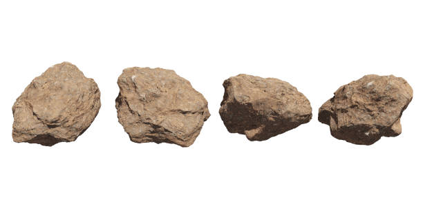 rock rocks set isolated on white background. rock object stock pictures, royalty-free photos & images