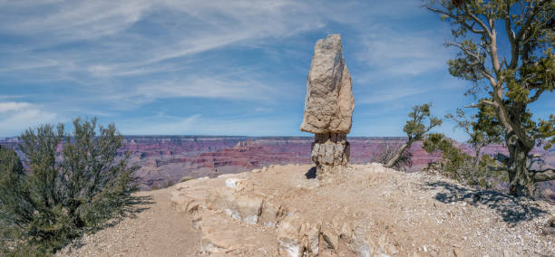 Rock Spire at Shoshone Point Shoshone Point can be accessed via an unmarked trail and is one of the rare places you can experience solitude at Grand Canyon National Park in Arizona, USA. jeff goulden stock pictures, royalty-free photos & images