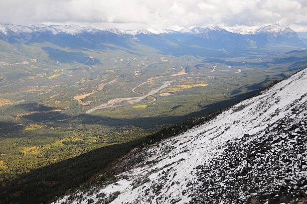 Rockies Mountain at Jasper stock photo