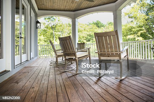 istock Rocking Chairs on a Southern Porch 485242300