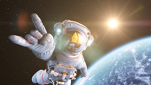 rock`n space - astronaut stockfoto's en -beelden