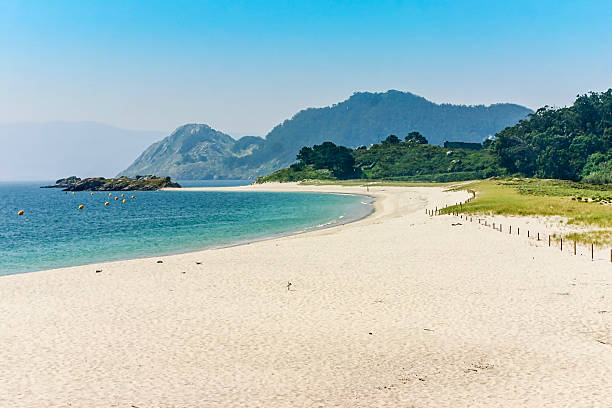 Rodas beach in Cies Islands stock photo