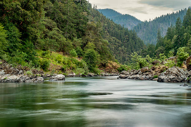 Rogue River, Dawn, Wild and Scenic Corridor, Oregon stock photo