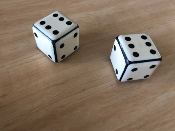 A roll of the dice stock photo