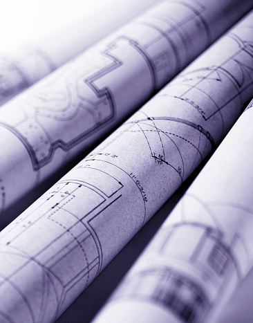 Rolled Up Blueprints Stock Photo Download Image Now iStock