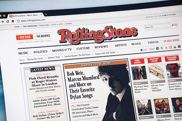 Rolling Stone Magazine Web Page stock photo