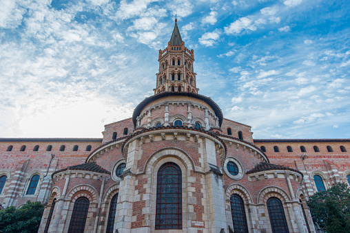 Roman basilic Saint-sernin in the center of Toulouse.