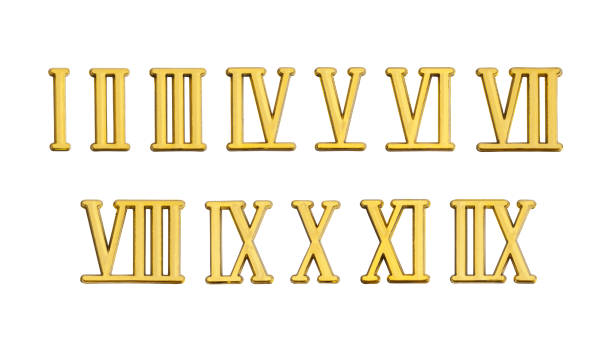 Roman numerals stock photo