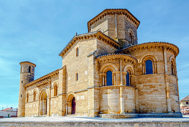 Romanesque style in Fromista, Palencia St. Martin Church, in Romanesque style in Fromista, Palencia, Castilla y Leon, Spain romanesque stock pictures, royalty-free photos & images