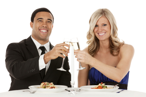 Romantic Couple At Dinner Stock Photo - Download Image Now - iStock