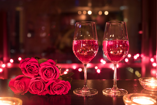 Romantic Dinner Setting Stock Photo - Download Image Now - iStock