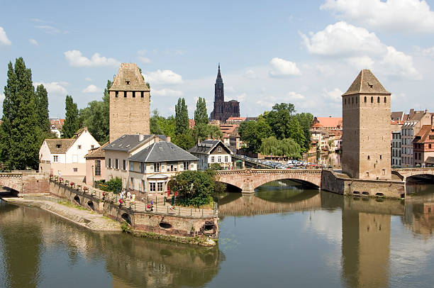 Romantic medieval Strasbourg, France  munster france stock pictures, royalty-free photos & images