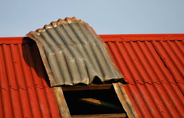 roof peel stock photo