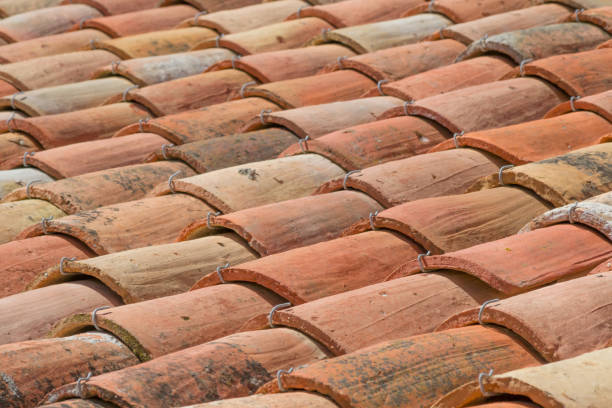 Roof Tiling stock photo