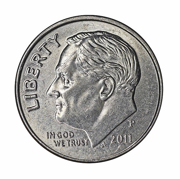 Roosevelt dime US 10 cent coin dime stock pictures, royalty-free photos & images