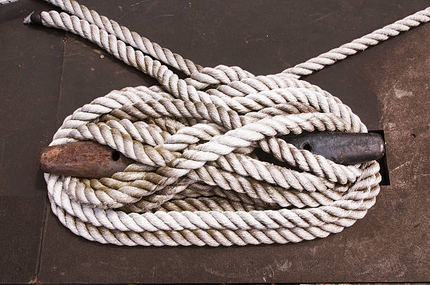 Rope and Cleat stock photo