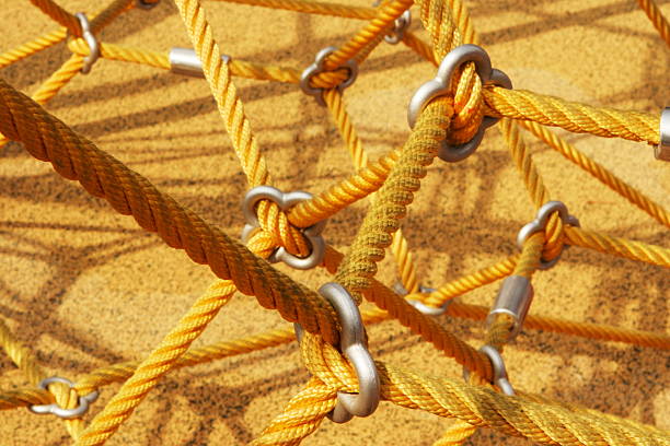 Rope Playground Climbing Equipment Abstract stock photo