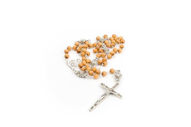 rosary beads stock photo
