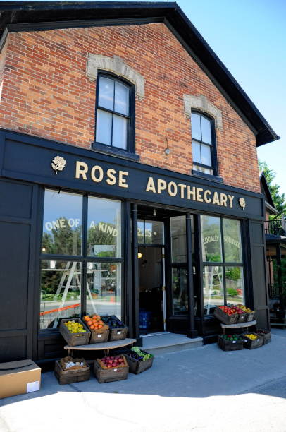 Rose Apothecary a fictional store featured in the Schitt`s Creek television series. stock photo