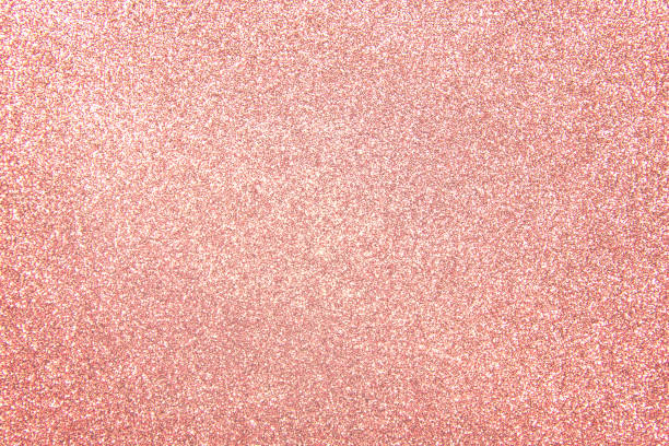 rose gold - bright and pink champagne sparkle glitter pattern background - pink imagens e fotografias de stock