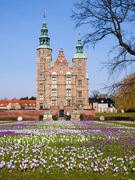Rosenborg Castle at spring stock photo