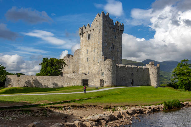 Ross Castle - County Kerry in the Republic of Ireland Killarney. Ireland. 06.15.16. Ross Castle is a 15th-century tower house and keep on the edge of Lough Leane, in Killarney National Park, County Kerry in the Republic of Ireland. killarney ireland stock pictures, royalty-free photos & images