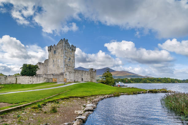 Ross Castle, Ireland Ross Castle is a 15th-century tower house in County Kerry, Ireland killarney ireland stock pictures, royalty-free photos & images