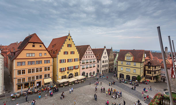 Rothenburg ob der Tauber, picturesque medieval city in Germany, Rothenburg ob der Tauber, picturesque medieval city in Germany, rottenburg am neckar stock pictures, royalty-free photos & images