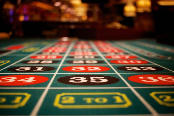roulette table 35 - casino stockfoto's en -beelden