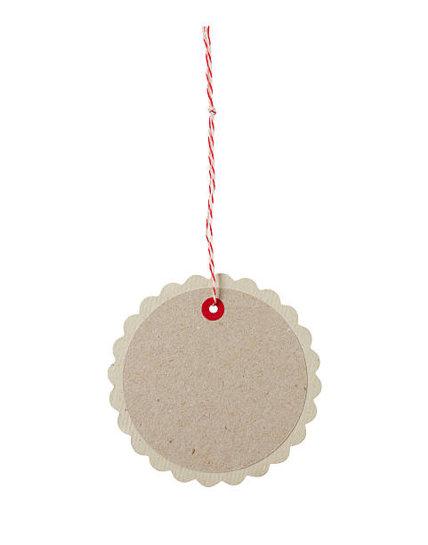 Round blank gift tag stock photo