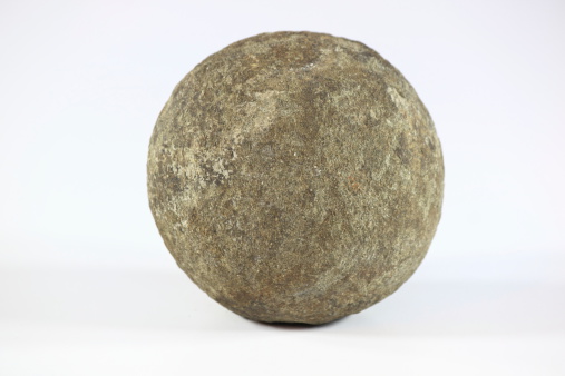 A Big Round Rock on a white background.