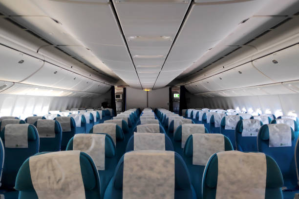 Row Of Empty Seats In A Boeing 777