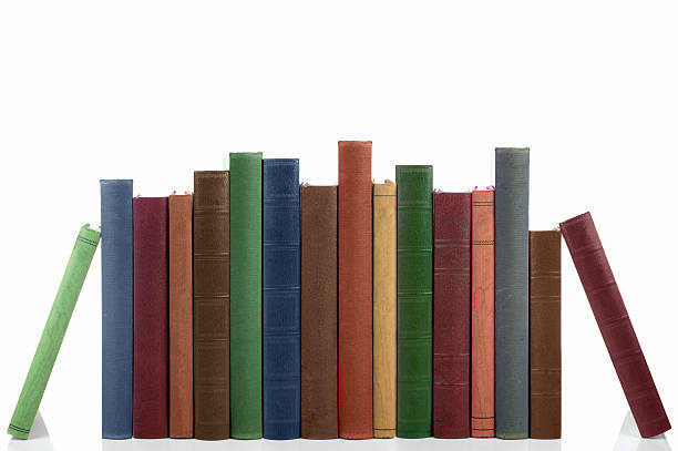 Row of old books. stock photo