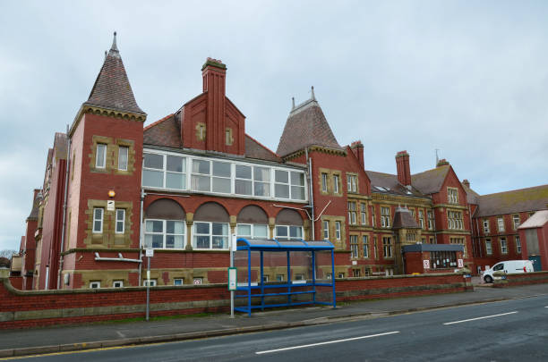 Royal Alexandra Hospital of Rhyl seen closed on Christmas Day stock photo